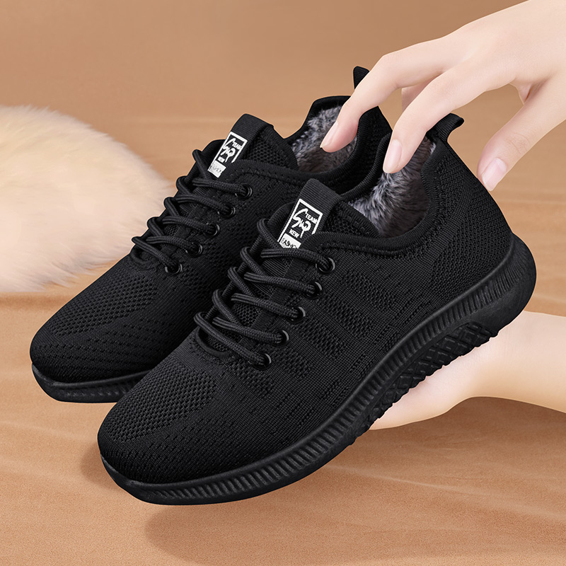 中年妈妈棉鞋防滑运动软底