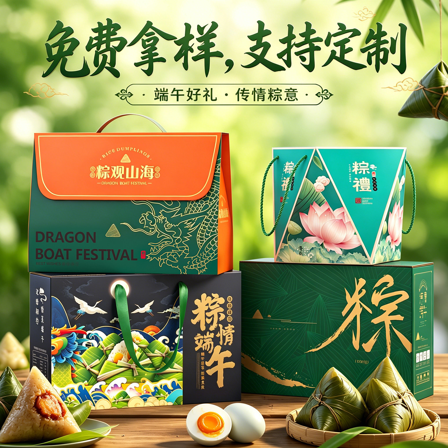盒都汇粽子包装盒现货可定制加印图片
