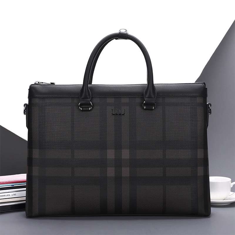 法国ELLE HOMME男士手提包高档商务公文包男出差旅游斜跨单肩包男