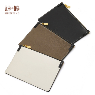 神婷正品真皮收纳包钱包女款卡包一体女士长款链条手包高级感轻奢