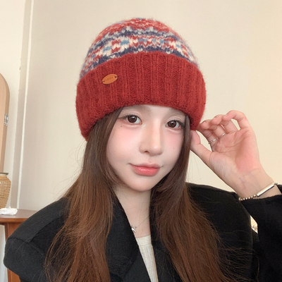 红色保暖帽子流行爆款