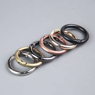 箱包配件金属钥匙扣圈环弹簧扣连接圈锁匙扣diy五金开口圈圆拎环