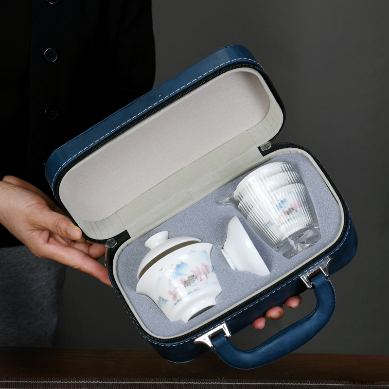 旅行茶具套装陶瓷快客杯