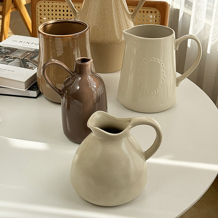 安木良品 外贸原单 北欧ins风创意高级感陶瓷摆件民宿居家大花瓶,家居饰品,花瓶,淘宝优惠券,粉丝福利购,淘宝优惠卷