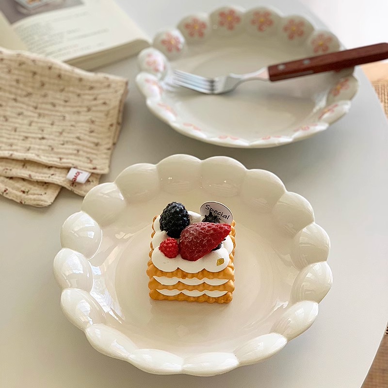 出口订单甜品盘陶瓷大众圆盘