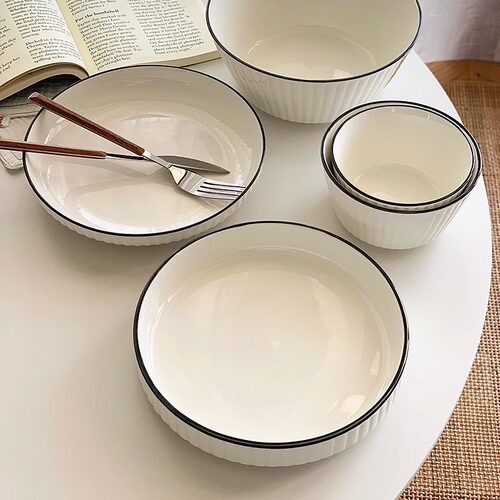 安木良品陶瓷大众简约菜盘子