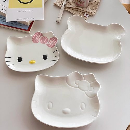 日单西餐盘陶瓷Kitty猫浅盘