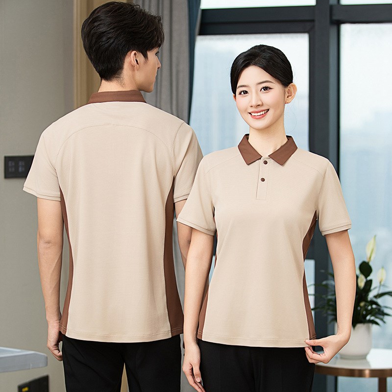 保洁工作服短袖夏季酒店客房服务员物业家政清洁阿姨速干t恤透气