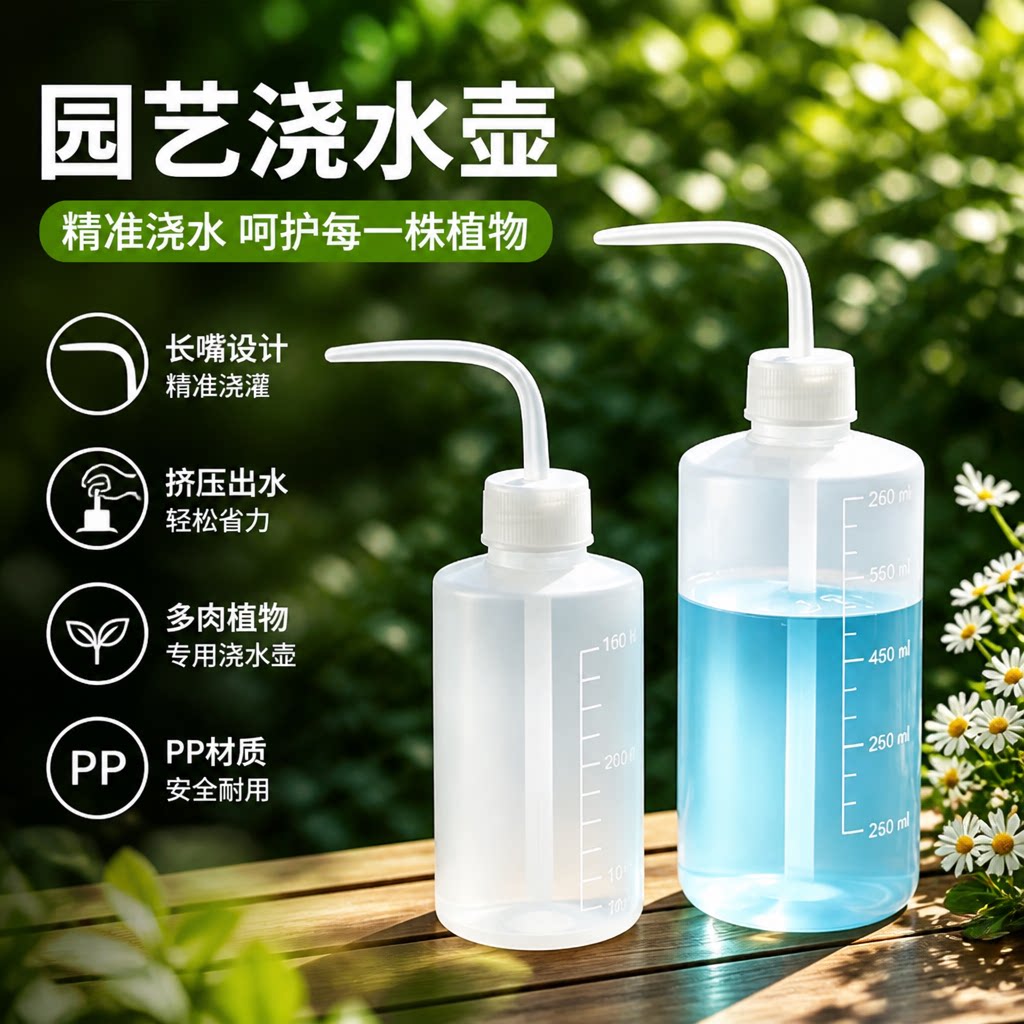 多肉尖嘴弯嘴挤压浇水壶