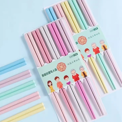 合金筷子家用快子套装ins风耐高温抗菌防霉防滑家庭分餐高档餐具