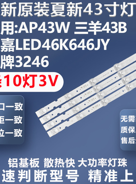 全新适用夏新AP43W 43B 康嘉LED46K646JY 王牌3246电视灯条