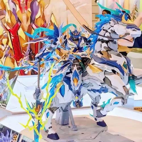 高达拼装摩动核敖丙白起曹仁吕布赵云关羽白雪姬白龙国模盲盒玩具