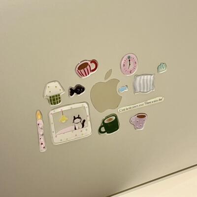 猫咪生活插画贴纸手机壳电脑贴纸