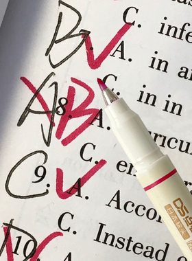 点石红色系列小红书同款批改作业红笔ins风勃垦第红学生书写直液复古红暗红色水笔