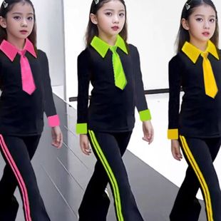 儿童模特走秀潮服女童爵士舞服装少儿嘻哈街舞套装男童架子鼓演出