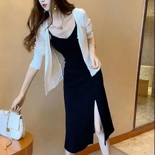 特价版淘宝断码品牌女装夏季新款套装女2023网红时尚休闲开叉吊带