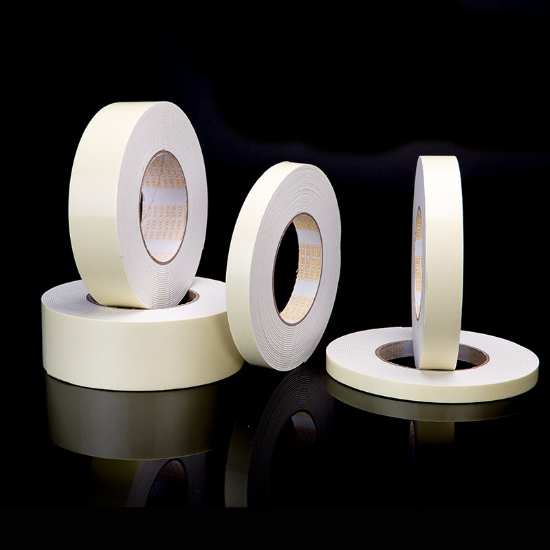 黄色海绵胶带 粘镜框相框墙面强力粘性双面胶带海绵 薄泡沫双面胶 广告胶粘胶条