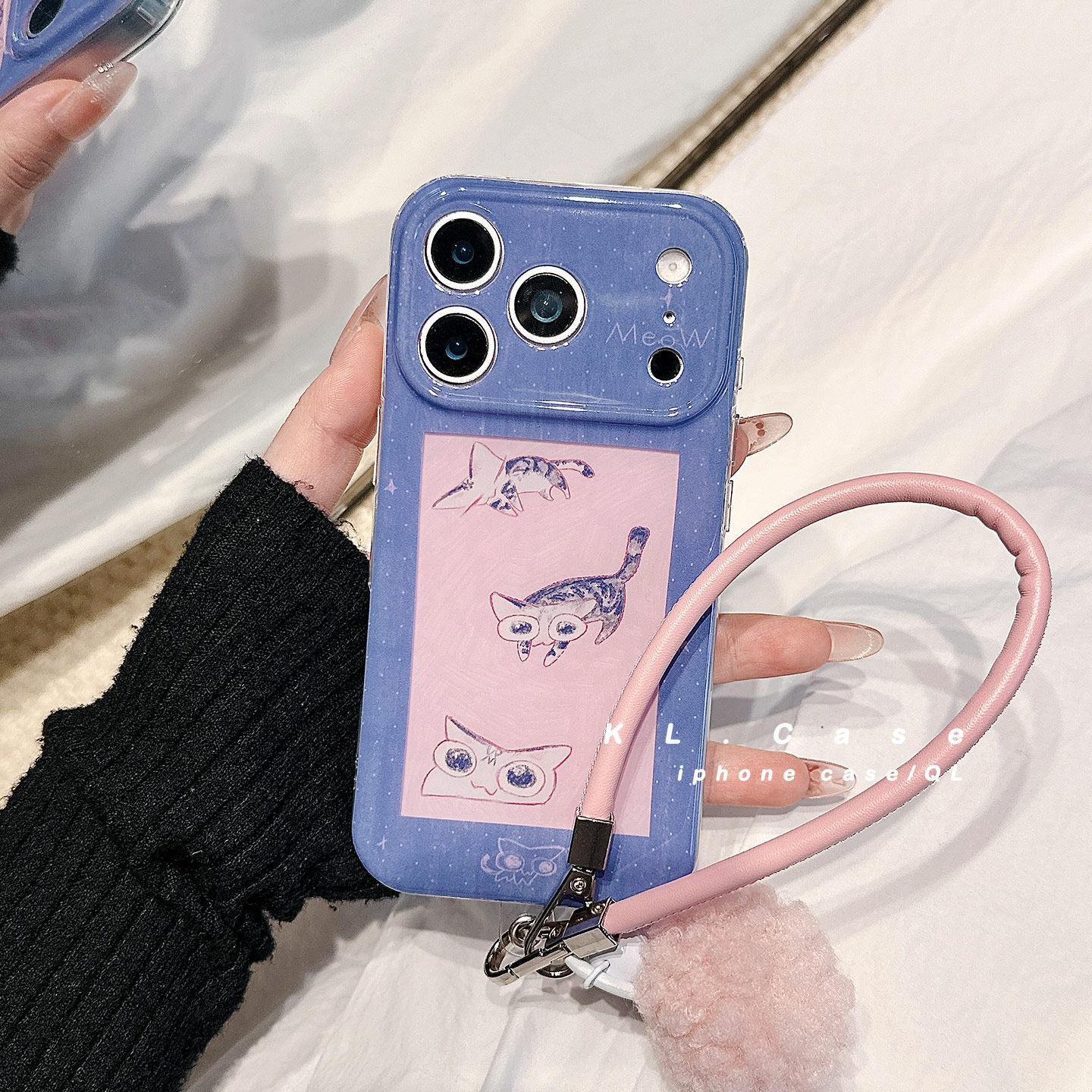 简约可爱手绘卡通适用苹果17手机壳iPhone17promax新款16防摔保护套15硅胶14全包13小众高级感挂绳腕带女软壳,3C数码配件,手机保护套/壳,淘宝优惠券,粉丝福利购,淘宝优惠卷