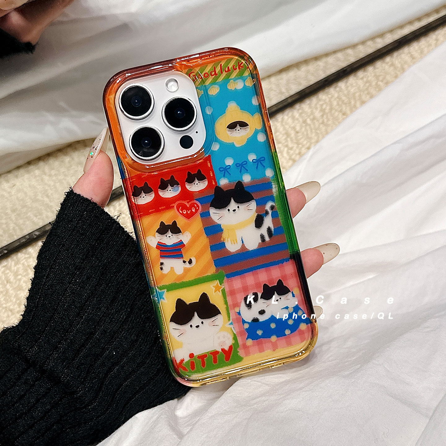 壳侣适用苹果16手机壳iPhone17保护套15promax新款13/14硅胶全包防摔小众高级感拼接格纹可爱小猫咪软壳薄女p,3C数码配件,手机保护套/壳,淘宝优惠券,粉丝福利购,淘宝优惠卷