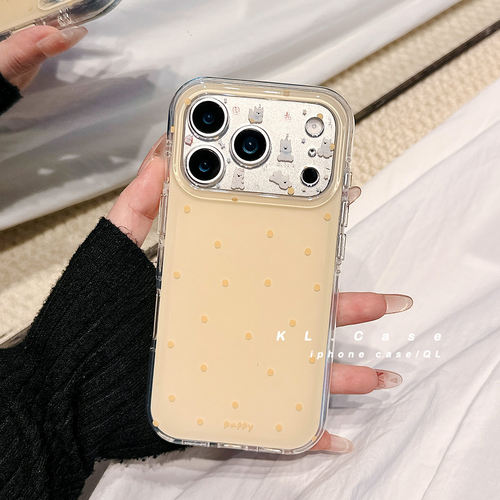 简约ins波点手机壳适用苹果