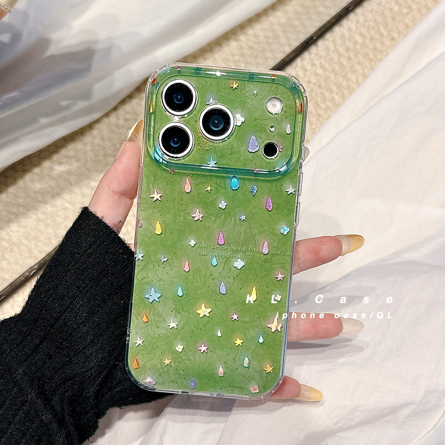 壳侣 ins风銮金雨滴适用苹果17手机壳iPhone17promax新款16防摔保护套15硅胶14全包13小众高级感巨好看女软薄