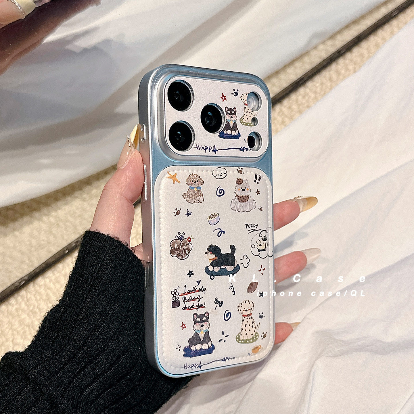壳侣 可爱小狗适用苹果17手机壳iPhone17promax新款16防摔保护套15硅胶14全包镜头小众高级感贴皮男日韩女软p