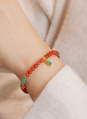 南红玛瑙翡翠葫芦手串