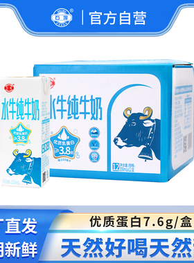 石埠水牛奶200ml*12盒整箱儿童牛奶学生宝宝营养早餐纯牛奶