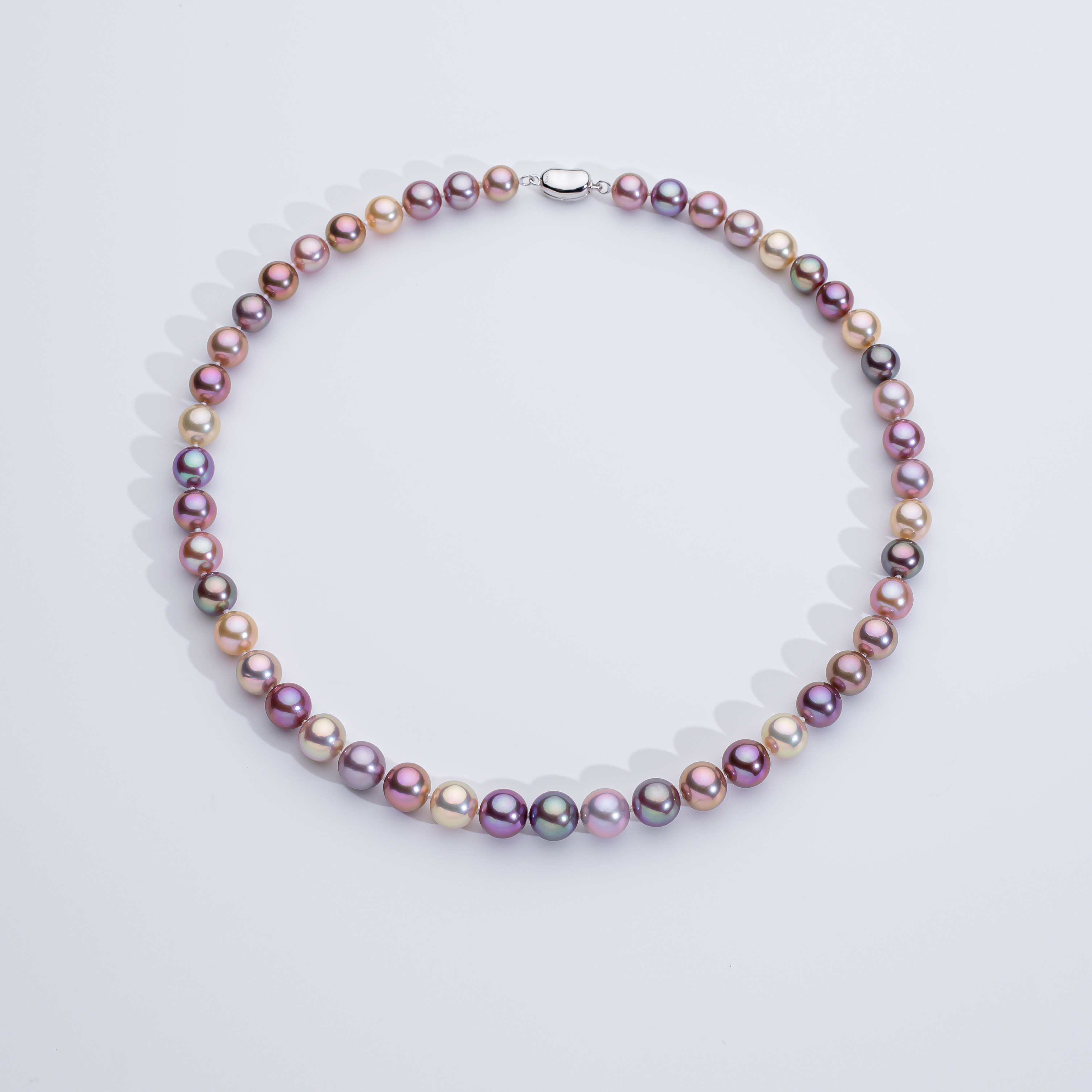 爱迪生珍珠项链正品天然淡水珍珠颈链糖果色珍珠锁骨链8-10mm颈饰