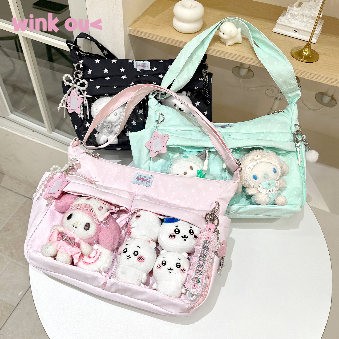 winkouv小食量单肩痛包