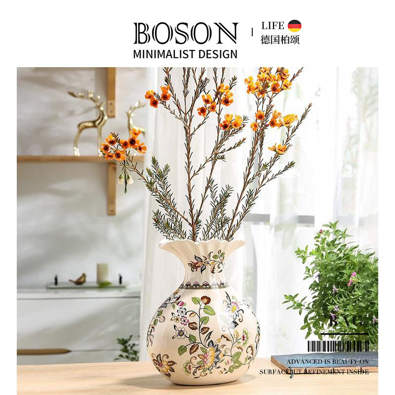 BOSON·Bag·花瓶美式陶瓷高端复古青花瓷插花器客厅摆件 | 漓枝