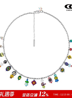 CHICHABOOM琉璃挂坠项链男女同款