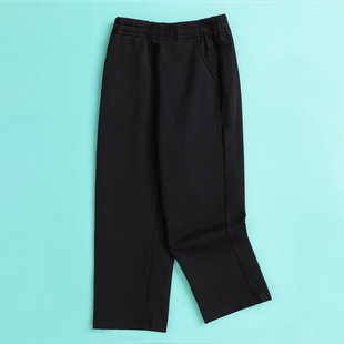 儿童运动裤黑色春秋男女童宽松直筒浅灰藏蓝色小学生校服裤子薄款