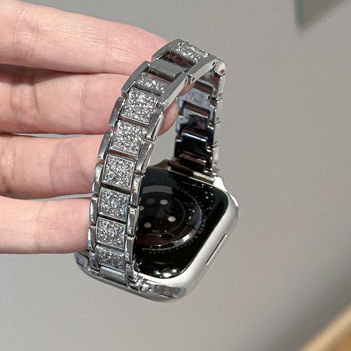 适用iWatch小蛮腰带钻金属表带