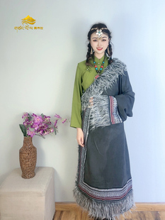 仙女风旅拍藏袍衬衣两件套影楼旅拍打卡四季款女款网红轻薄藏服