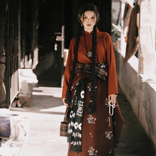 套装 女士民族风藏装 云南西藏旅拍打卡写真服饰 藏族服装 藏布拉新款