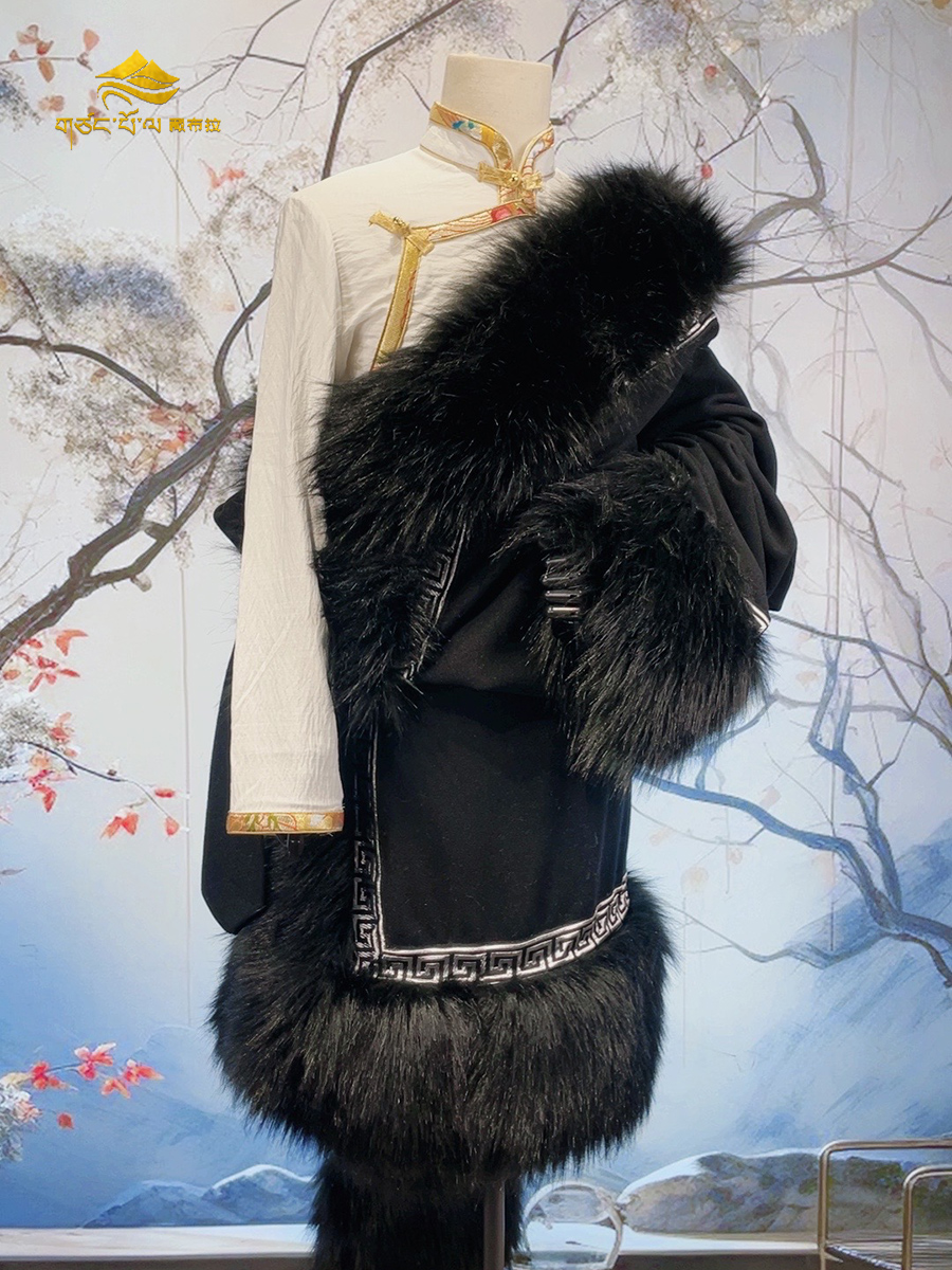 毛呢男女同款打卡旅拍藏族藏袍