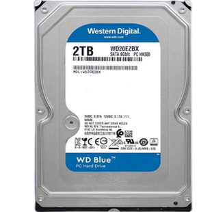WD/西部数据2T台式机械硬盘WD20EZBX蓝盘7200转256M监控紫盘2TB