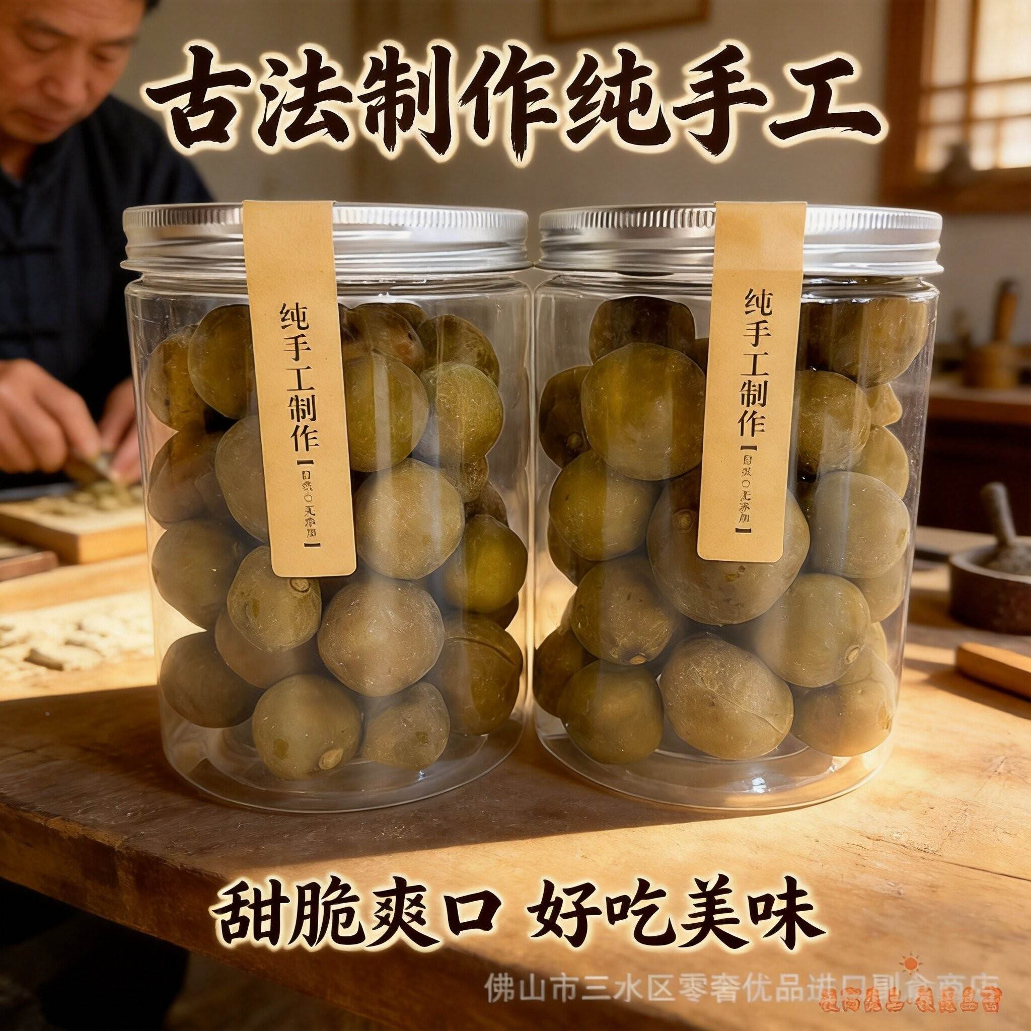 广东新兴特产 甜脆仁面果350g罐装凉果果脯 怀旧儿时童年味道仁面