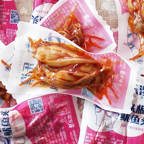 乐渔铁板鱿鱼头鱿鱼须即食海鲜零食大连特产海味熟食休闲零食小吃