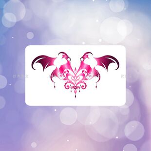 粉系魅魔之心 性感纯欲风少女腹部后腰花胸防水纹身贴