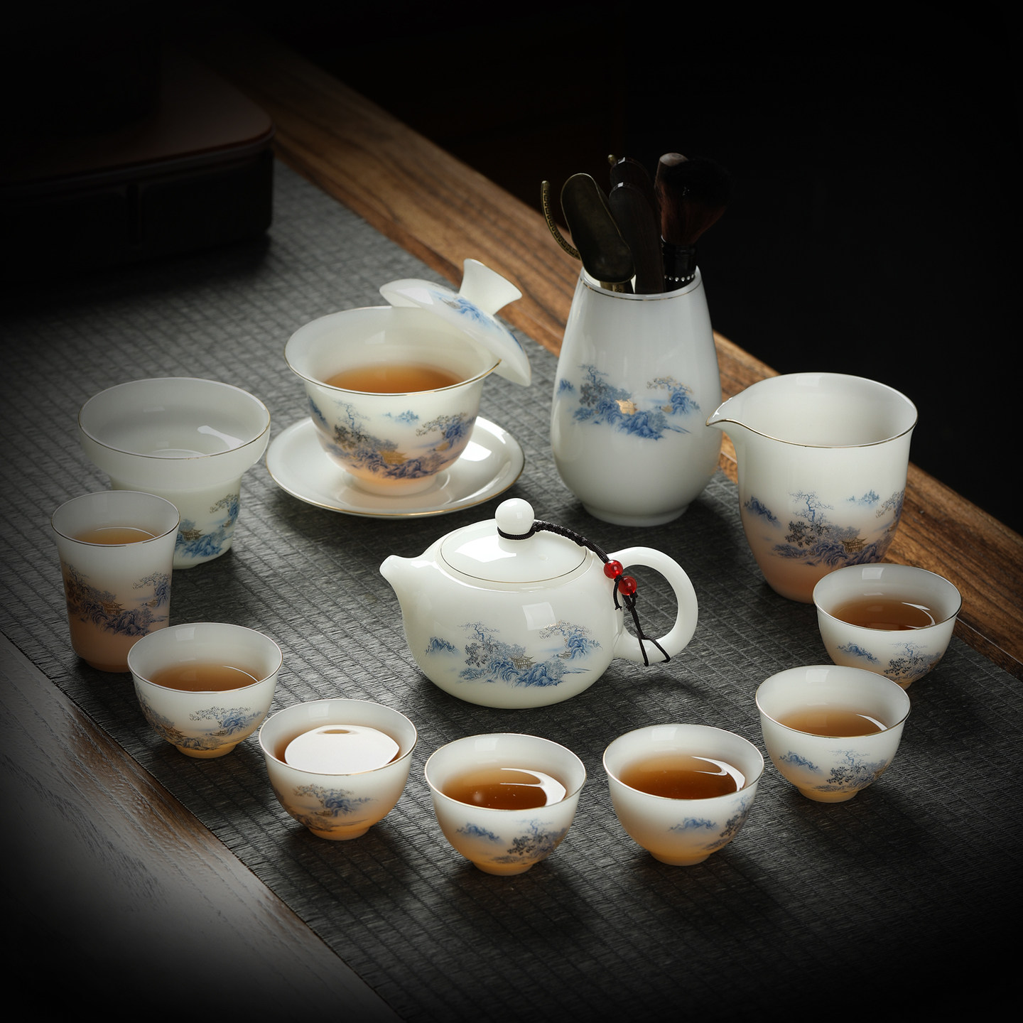 新款茶杯冰种璞玉瓷泡茶功夫茶具