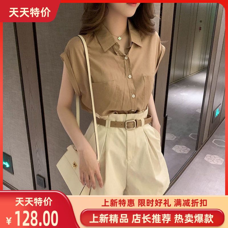 爆款单件套装女夏季2025年新款坎肩衬衫上衣休闲时尚优质女短裤子