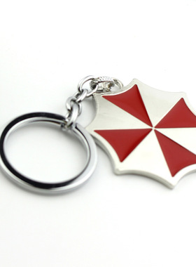 欧美电影周边 Resident Evil 生化危机保护伞 标志钥匙扣挂件批发