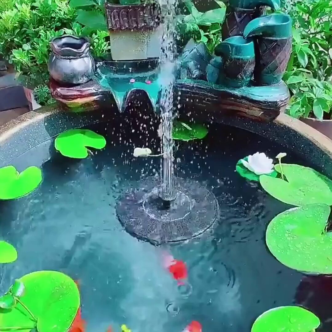 太阳能喷泉户外水池鱼缸增氧自动漂浮喷泉泳池花园庭院迷你小喷泉
