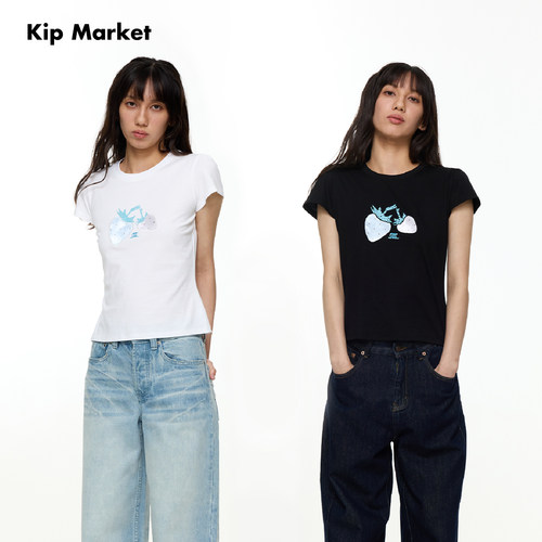 KIPMERCI波点草莓修身短袖