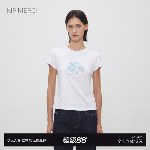波点草莓百搭休闲短袖T恤女