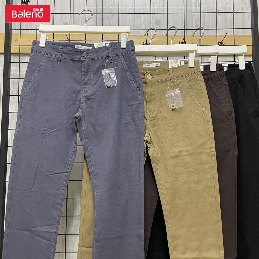 Baleno班尼路 男装时尚休闲裤青年商务工装直筒休闲长裤潮男