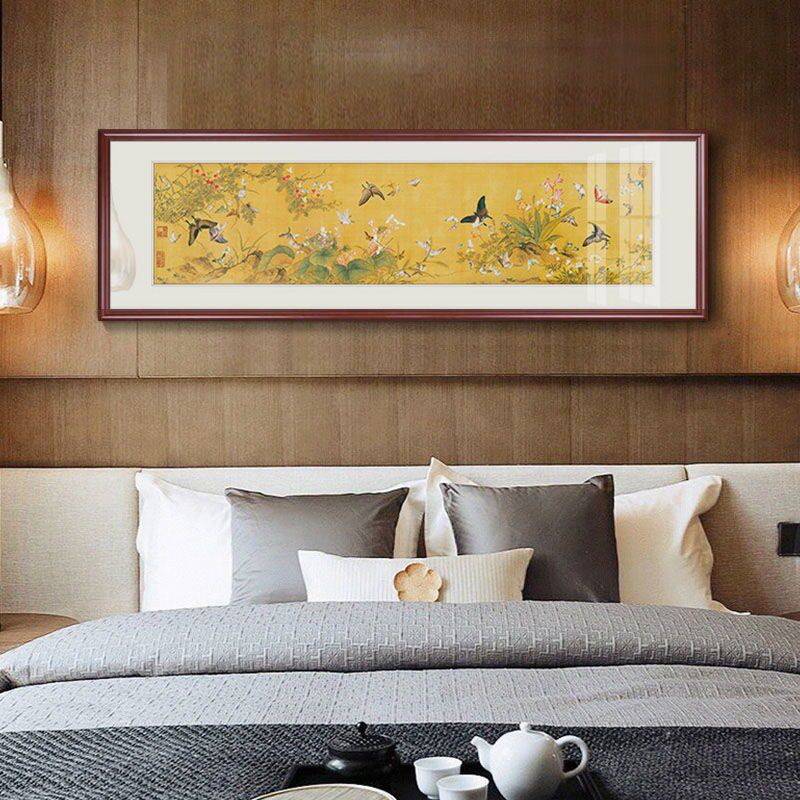 文征明白玉兰图卧室画床头挂画中式客厅装饰画中国风壁画网红