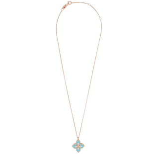 ROBERTO COIN/珂瑛PRINCESS FLOWER 绿松石钻石项链